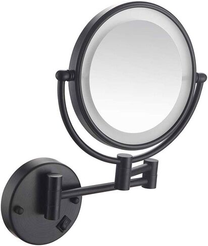 Wall Mount LED Lighted Makeup Mirror, Magnifying Makeup Mirror with Light, 360° Swivel Extendable Cosmetic Vanity Mirror, Most Wonderful for Close Make Up,7X in Kuwait