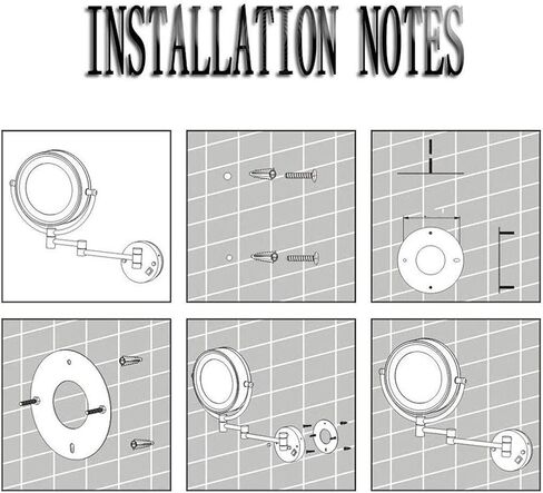 Wall Mount LED Lighted Makeup Mirror, Magnifying Makeup Mirror with Light, 360° Swivel Extendable Cosmetic Vanity Mirror, Most Wonderful for Close Make Up,7X in Kuwait