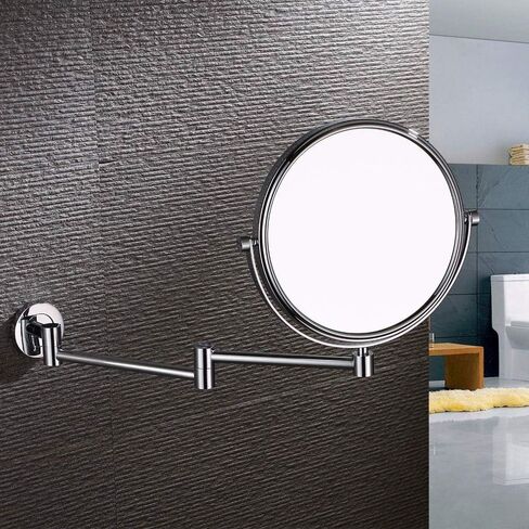 Wall Mounted Makeup Mirrors Magnifying Extend Sturdy Adjustable Shaving Cosmetic Mirror Bathroom Vanity Mirrors in Kuwait