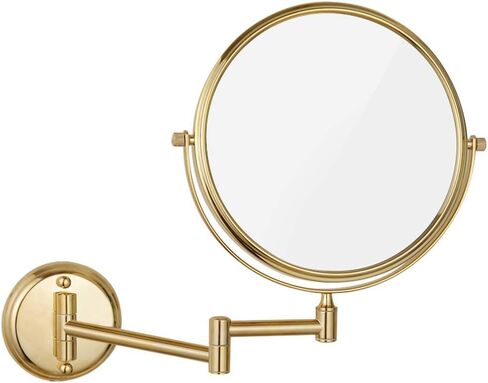 مرايا مكياج مثبتة على الحائط، مكبرة ومتينة وقابلة للتعديل، مرآة لمستحضرات التجميل والحلاقة والحمام in Kuwait