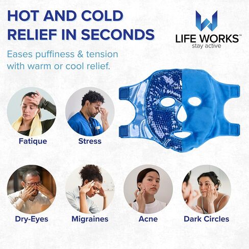LIFE WORKS Gel Bead Blue Face Mask in Kuwait