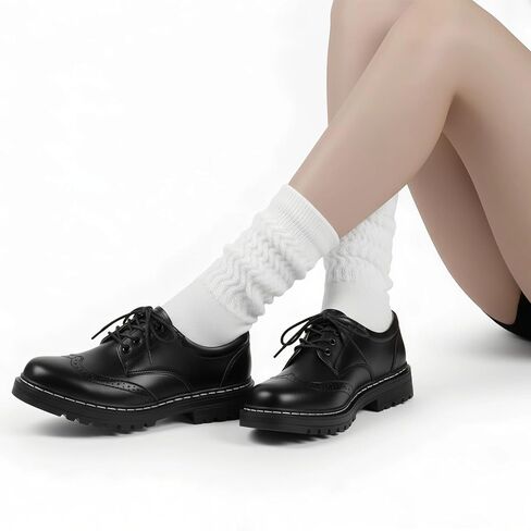 Scrunch Crew Socks for Women: Cotton Vintage Slouch Boot Socks with Cushioned for Gym 3 Pack Size 6-11 in Saudi Arabia