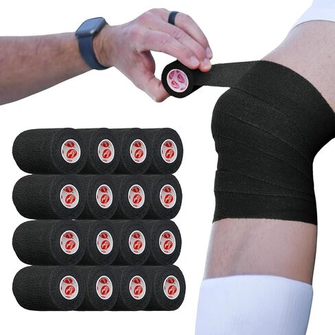 Cramer Eco-Flex Self-Stick Stretch Tape, Cohesive Tape, Flexible Elastic Sports Tape, Athletic Training Supplies, Easy Tear Self-Adherent Bandage Wrap, Bulk Cases, 6 Yard Rolls, Compression Tape in Saudi Arabia