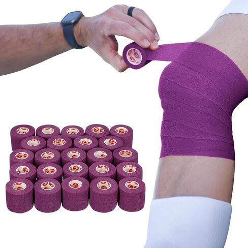 Cramer Eco-Flex Self-Stick Stretch Tape, Cohesive Tape, Flexible Elastic Sports Tape, Athletic Training Supplies, Easy Tear Self-Adherent Bandage Wrap, Bulk Cases, 6 Yard Rolls, Compression Tape in Saudi Arabia