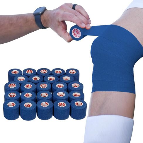 Cramer Eco-Flex Self-Stick Stretch Tape, Cohesive Tape, Flexible Elastic Sports Tape, Athletic Training Supplies, Easy Tear Self-Adherent Bandage Wrap, Bulk Cases, 6 Yard Rolls, Compression Tape in Saudi Arabia
