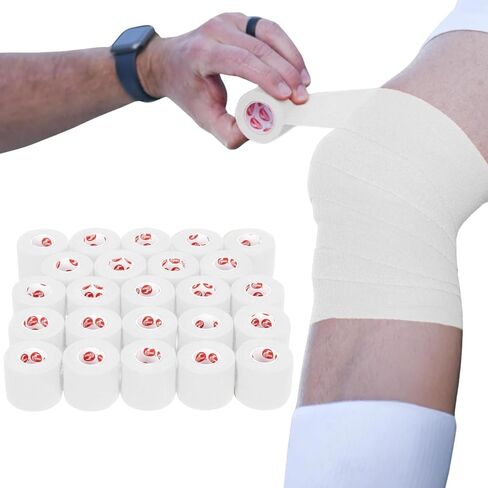 Cramer Eco-Flex Self-Stick Stretch Tape, Cohesive Tape, Flexible Elastic Sports Tape, Athletic Training Supplies, Easy Tear Self-Adherent Bandage Wrap, Bulk Cases, 6 Yard Rolls, Compression Tape in Saudi Arabia