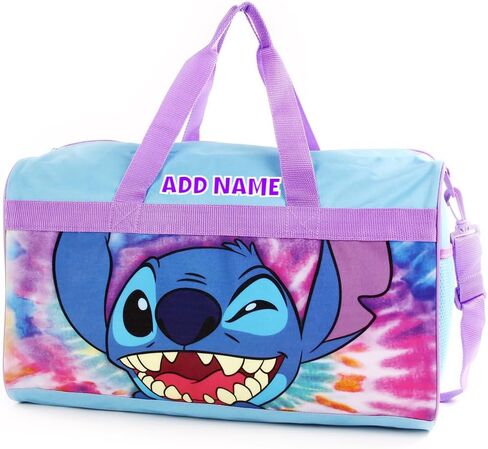 KishKesh Personalized Licensed Kids Duffel Bag – Durable, Customizable Name & Text, Ideal for Travel, School, Gym, Beach, or Overnight – Disney Stitch Design, 18" X 10.50" X 9.75" in Saudi Arabia