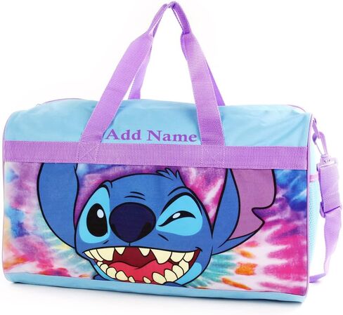 KishKesh Personalized Licensed Kids Duffel Bag – Durable, Customizable Name & Text, Ideal for Travel, School, Gym, Beach, or Overnight – Disney Stitch Design, 18" X 10.50" X 9.75" in Saudi Arabia