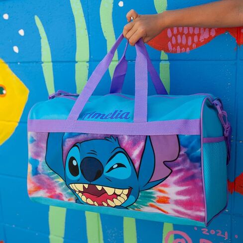 KishKesh Personalized Licensed Kids Duffel Bag – Durable, Customizable Name & Text, Ideal for Travel, School, Gym, Beach, or Overnight – Disney Stitch Design, 18" X 10.50" X 9.75" in Saudi Arabia