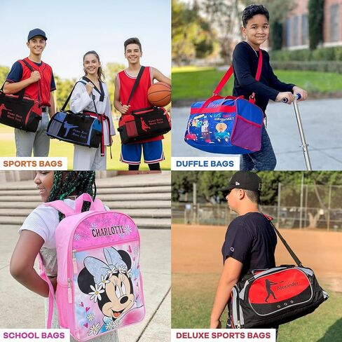 KishKesh Personalized Licensed Kids Duffel Bag – Durable, Customizable Name & Text, Ideal for Travel, School, Gym, Beach, or Overnight – Disney Stitch Design, 18" X 10.50" X 9.75" in Saudi Arabia