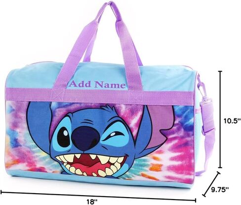 KishKesh Personalized Licensed Kids Duffel Bag – Durable, Customizable Name & Text, Ideal for Travel, School, Gym, Beach, or Overnight – Disney Stitch Design, 18" X 10.50" X 9.75" in Saudi Arabia