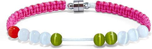 Magnetic Clasp Golf Stroke Counter Bracelet | Handmade Jewelry Durable Military Paracord | Scorekeeper Accessory for Golfers | 10 Color-Coded and 6mm Cat Eye Beads | Unique Holiday Gift for Men Women in Kuwait