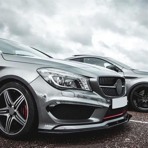 Front Bumper Lip Compatible for Mercedes Benz CLA Class C117 CLA200 260 CLA45 A-MG 2013-2015, Diffuser Spoiler Splitter Guard Body Kit Cover(Carbon Look) in Saudi Arabia