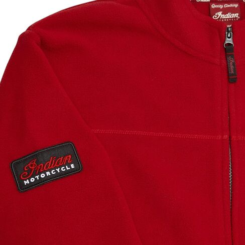 Indian Motorcycle Men's Zip Thru Fleece Top, Red - 2865731 in Saudi Arabia
