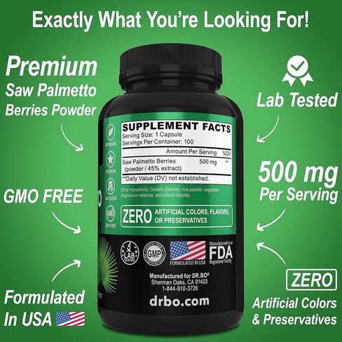 Saw Palmetto for Men Prostate Health - Hair Growth Plus Bladder Control Supplements Complex & DHT Blocker for Women & Men - Pure Saw Palmetto Hair Loss Supplement Support Extract & Urination Pills Aid in Saudi Arabia
