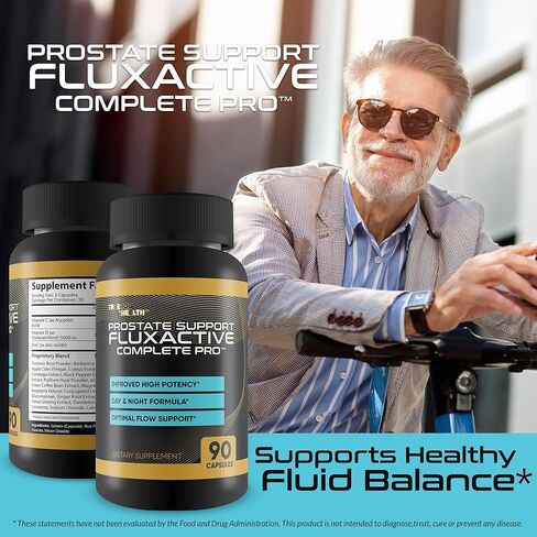 دعم البروستاتا Fluxactive Complete Pro - تركيبة البروستاتا الممتازة مع باناكس الجينسنغ - تعزيز صحة البروستاتا لصحة الرجال وعافيةهم - المساعدة في تدفق الدم والقدرة على التحمل - مكملات البروستاتا للرجال in Kuwait
