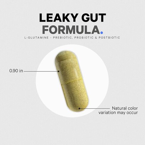 Codeage Leaky Gut Supplement, L-Glutamine, N-Acetylglucosamine, Probiotic, Butyric Acid, Polyphenols, Quercetin, DGL, Marshmallow Root, Berberine, BioPerine, Cinnamon, Vegan, Non-GMO, 60 Capsules in Saudi Arabia