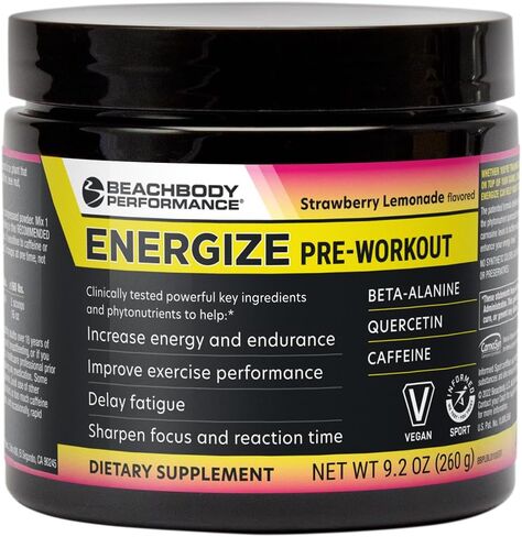 BODi Energize Pre Workout Powder - Beta-Alanine, Quercetin & Low-Dose Caffeine Formula for Enhanced Energy & Focus, Increase Energy & Endurance Supplement, Lemon Flavored, 20 Sticks in Saudi Arabia