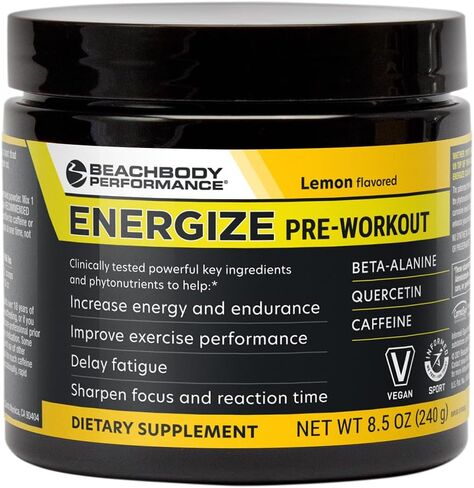 BODi Energize Pre Workout Powder - Beta-Alanine, Quercetin & Low-Dose Caffeine Formula for Enhanced Energy & Focus, Increase Energy & Endurance Supplement, Lemon Flavored, 20 Sticks in Saudi Arabia