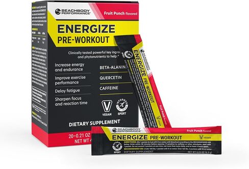 BODi Energize Pre Workout Powder - Beta-Alanine, Quercetin & Low-Dose Caffeine Formula for Enhanced Energy & Focus, Increase Energy & Endurance Supplement, Lemon Flavored, 20 Sticks in Saudi Arabia