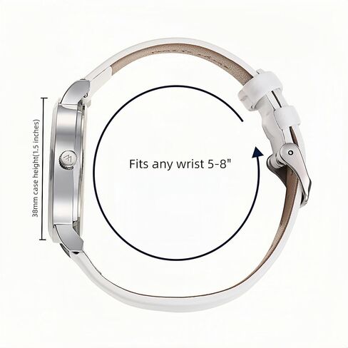 ساعة المعصم ذات 29 نمطًا من الأرقام الكبيرة بسوار جلدي - حزام من الجلد الطبيعي قابل للتبديل - ساعة ممرضة كبيرة سهلة القراءة مع عقرب ثانٍ للنساء والرجال والممرضات والمعلمين وأوليفيا in Kuwait