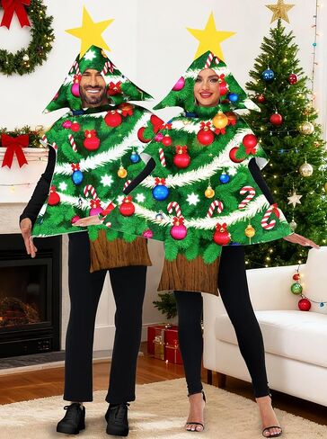 Adult Christmas Tree Costume Men Women Xmas Novelty Outfits in Kuwait