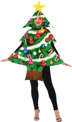 Adult Christmas Tree Costume Men Women Xmas Novelty Outfits in Kuwait
