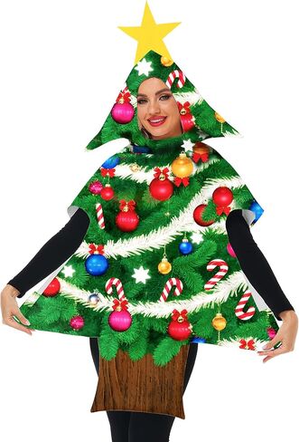 Adult Christmas Tree Costume Men Women Xmas Novelty Outfits in Kuwait