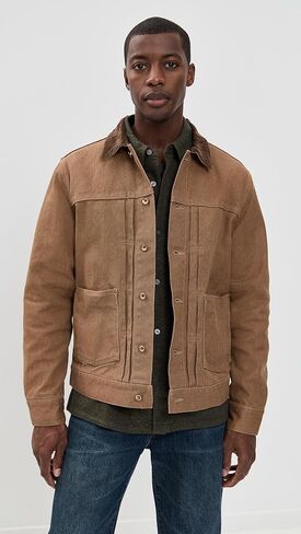 The Ryder Jacket in Tobacco Chipped Canvas in Saudi Arabia