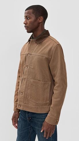 The Ryder Jacket in Tobacco Chipped Canvas in Saudi Arabia