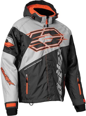 Castle X Men's Code Jacket in Silver/Charcoal/Orange, Size Large in Saudi Arabia