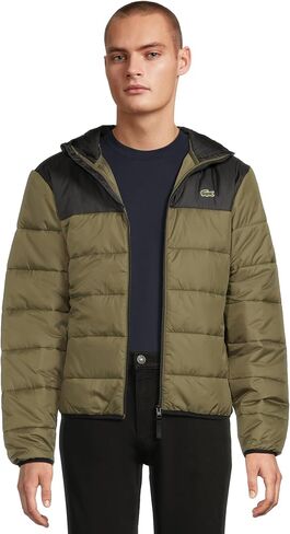 Lacoste Men's Water-Repellent Quilted Puffed Jacket in Kuwait