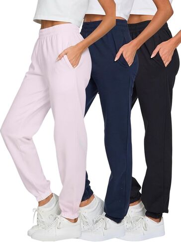 Ultra Performance Womens Sweatpants 3 Pack Cotton Joggers Women's Fleece Sweats Gym & Workout Pants for Women in Kuwait