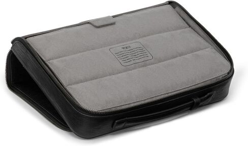 TUMI - Travel Accessories Valuables Travel Case - Premium Leather Secure Case - Black Embossed Leather in Saudi Arabia