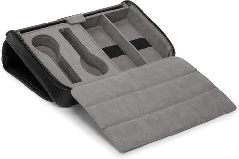 TUMI - Travel Accessories Valuables Travel Case - Premium Leather Secure Case - Black Embossed Leather in Saudi Arabia