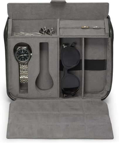 TUMI - Travel Accessories Valuables Travel Case - Premium Leather Secure Case - Black Embossed Leather in Saudi Arabia