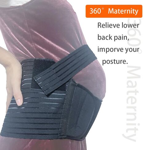 3-in-1 Maternity Belt Pregnancy Belly Band Back/Pelvic/Hip Support Brace Postpartum Binder Lightweight Belly Support Bands for Pregnant Women Waist Wrap Relieves SPD/PGP Pain (Black, X-Large) in Saudi Arabia