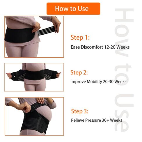 3-in-1 Maternity Belt Pregnancy Belly Band Back/Pelvic/Hip Support Brace Postpartum Binder Lightweight Belly Support Bands for Pregnant Women Waist Wrap Relieves SPD/PGP Pain (Black, X-Large) in Saudi Arabia