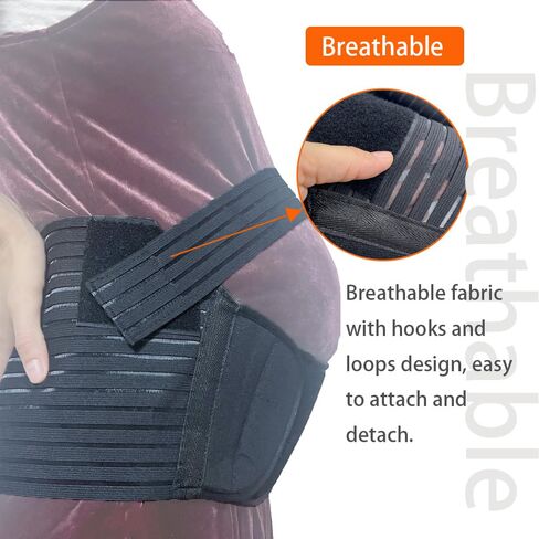 3-in-1 Maternity Belt Pregnancy Belly Band Back/Pelvic/Hip Support Brace Postpartum Binder Lightweight Belly Support Bands for Pregnant Women Waist Wrap Relieves SPD/PGP Pain (Black, X-Large) in Saudi Arabia