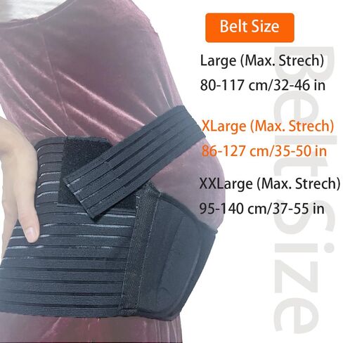 3-in-1 Maternity Belt Pregnancy Belly Band Back/Pelvic/Hip Support Brace Postpartum Binder Lightweight Belly Support Bands for Pregnant Women Waist Wrap Relieves SPD/PGP Pain (Black, X-Large) in Saudi Arabia