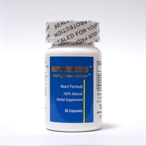 NOTOGINSENG ™، دعم صحة القلب، مكمل غذائي طبيعي 100% للقلب، 90% Notoginsenosides، سان تشي، 30 كبسولة، Farlong in Saudi Arabia