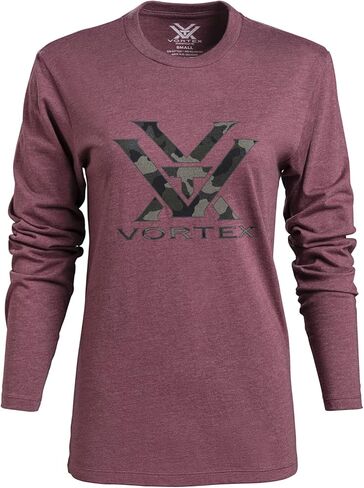 تي شيرت Vortex نسائي مموه بشعار ناعم وخفيف الوزن ومتين ومتعدد الاستخدامات كاجوال بأكمام طويلة in Saudi Arabia