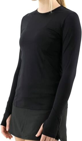 Fila Women's UV Blocker Long Sleeve TOP, Black, Large in Saudi Arabia
