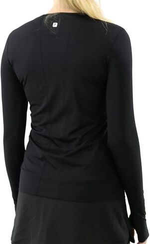 Fila Women's UV Blocker Long Sleeve TOP, Black, Large in Saudi Arabia