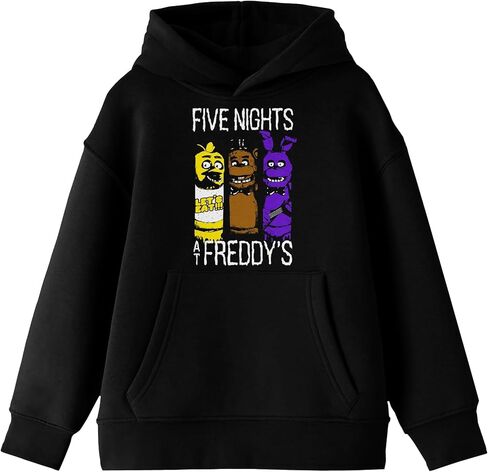 قميص من النوع الثقيل للأولاد باللون الأسود من Bioworld Five Nights at Freddy's Character Panels in Kuwait