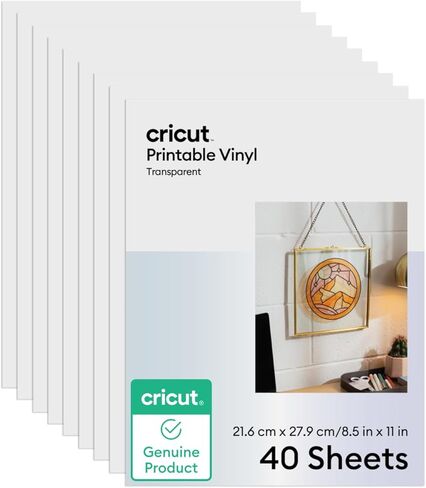 Cricut Printable Vinyl - 50 Count ، حجم الحروف الأمريكية (8.5 بوصة × 11 بوصة) - متوافق مع صانع Cricut ، Explore ، & Joy Xtra Machines in Kuwait