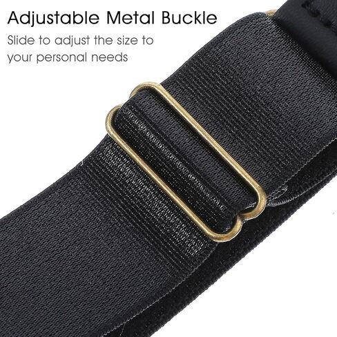 Bremorou 2 Park Sleeve Garters للرجال، شريط ذراع مرن أسود كم أربطة ذراع قابلة للتعديل قابلة للتمدد وقابلة للتعديل ومضادة للانزلاق قميص طويل الأكمام وحاملات ذراع للرجال من العشرينيات من القرن العشرين (أسود، أبيض) in Saudi Arabia