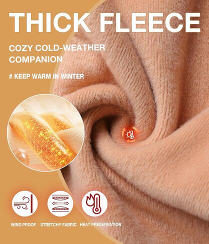 Fleece Lined Tights Women Plus Size, Winter Warm Pantyhose,Fake Translucent Thermal Faux leggings Skin Colored in Saudi Arabia
