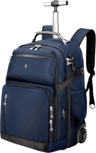 Vacuum Rolling Backpack,50L Roller Travel Laptop Backpack with Anti-Theft,rolling backpack for travel,Water-Resistant Carry-On Luggage,Business and Commuting (A) in Kuwait