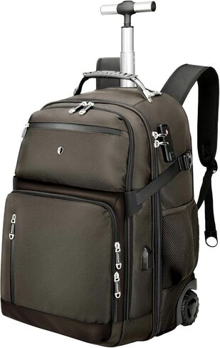 Vacuum Rolling Backpack,50L Roller Travel Laptop Backpack with Anti-Theft,rolling backpack for travel,Water-Resistant Carry-On Luggage,Business and Commuting (A) in Kuwait